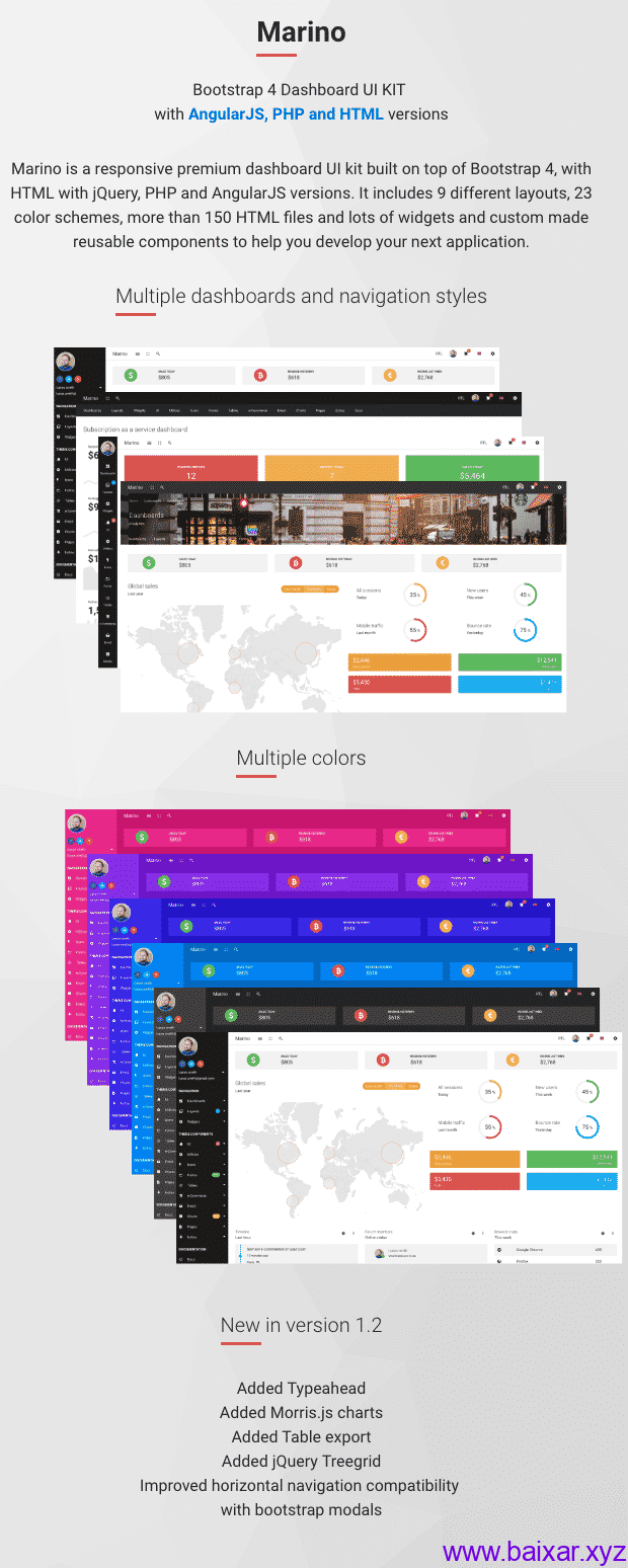 Marino – Tema Angular + Bootstrap 4 Marino - Tema Angular + Bootstrap 4