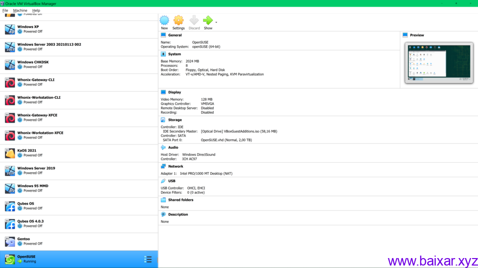 VirtualBox rodando Windows 10 máquina virtual grátis