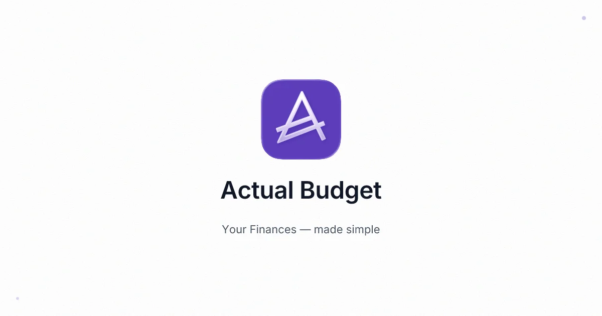 Actual Budget: Controle Financeiro Open Source e Grátis Actual Budget: Controle Financeiro Open Source e Grátis